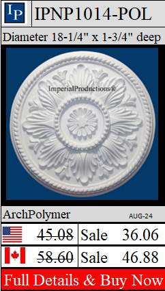 IPNP1014 Art Nouveau Rosette 18-1/4"