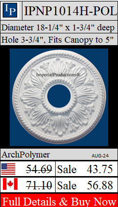 IPNP1014H Art Nouveau Medallion 18-1/4"