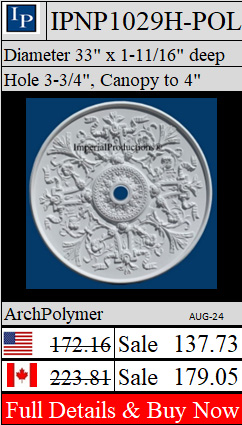 IPNP1029H ceiling medallion 33 inches full page and buy options