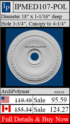 IPMED107 Federal Style Ceiling Medallion 18 inch diameter
