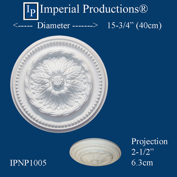 IPNP1005 Federal style medallion 15-3/4 inch diameter