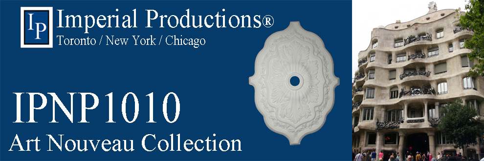 IPNP1010 Art Nouveau Ceiling Medallion 36 x 26 inches